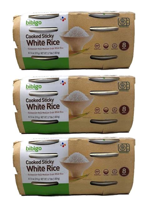 Bibigo Restaurant Style Gluten Free Cooked Sticky White Rice Bulk Pack ...