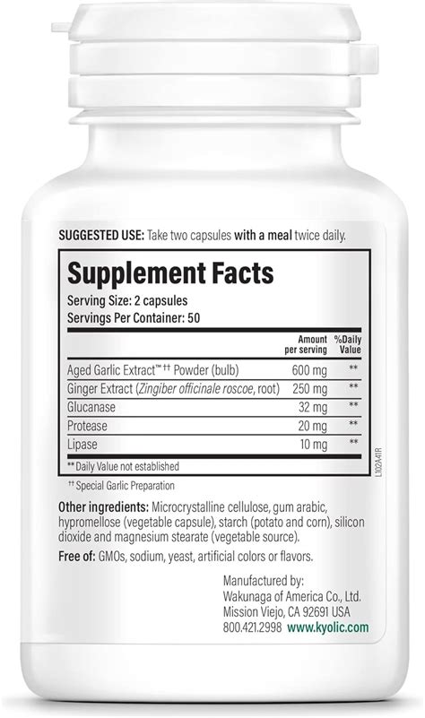 Kyolic Aged Garlic Extract Formula 102, Ginger & India | Ubuy