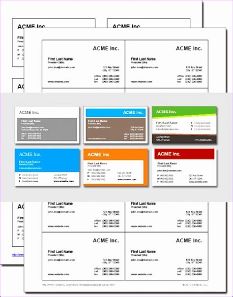 Free Excel Business Card Template 的图像结果