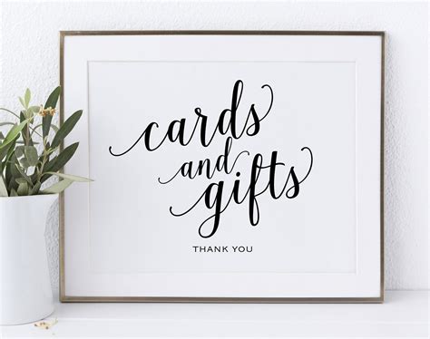 Free Printable Cards And Gifts Sign