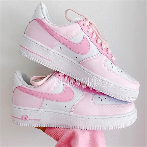 Custom Nike Air Force 1 Low Baby Pink/hot Pink Sneakers - Etsy Australia