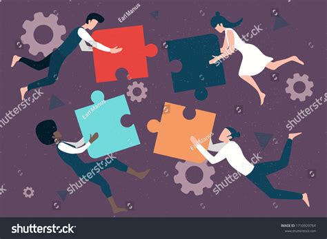 Puzzle Teamwork Vector 的图像结果
