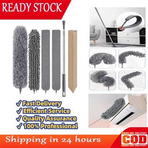 Microfiber Duster Cleaning Kit With 100 Inch Telescoping Extension Pole ...