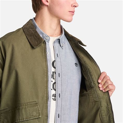 Strafford Washed Canvas Jacket for Men in Green