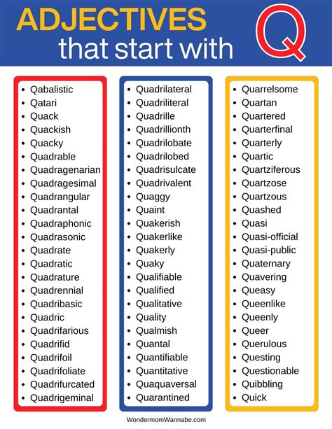 201 Adjectives That Start With Q (Descriptive Q Words)
