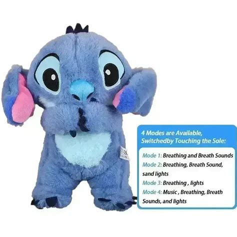 Musical Breathing Disney's Stitch Sleeping Aid Plush Toy