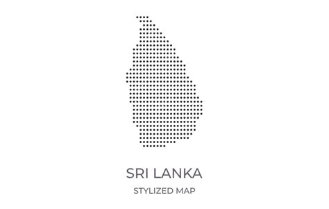 Premium Vector | Dotted map of sri lanka in stylized minimalist style
