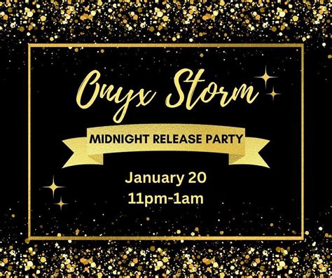 Onyx Storm Midnight Release Party, 9 S Main St, Sumter, 20 January 2025 ...