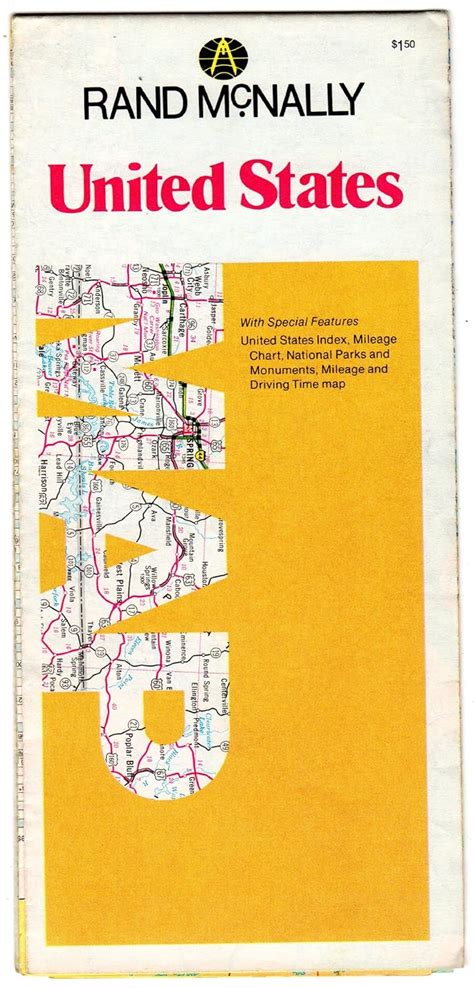 United States map: With special features, United States index, mileage ...