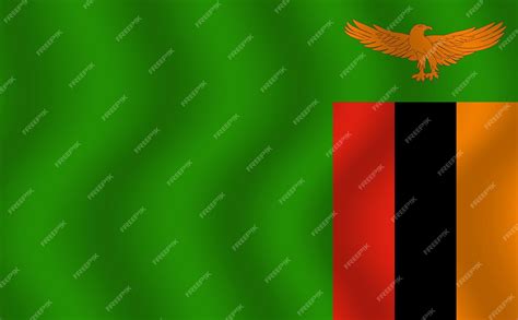 Premium Vector | Flat illustration of zambia national flag