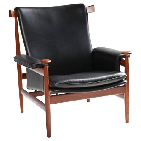 Modern Finn Juhl for France and Sons Bwana Lounge Chair in Black ...