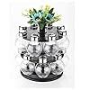 BRAND GALLERY Plastic 360 Degree Revolving Round Shape Transparent ...