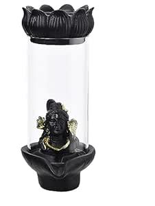ELITEWAVE Lord Shiva Fog Smoke Glass Backflow Incence Burner 9 Inch ...