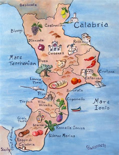 Image result for Calabria Map