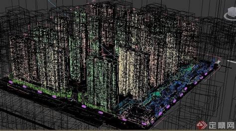 现代高层住宅公寓3dmax 模型下载-光辉城市