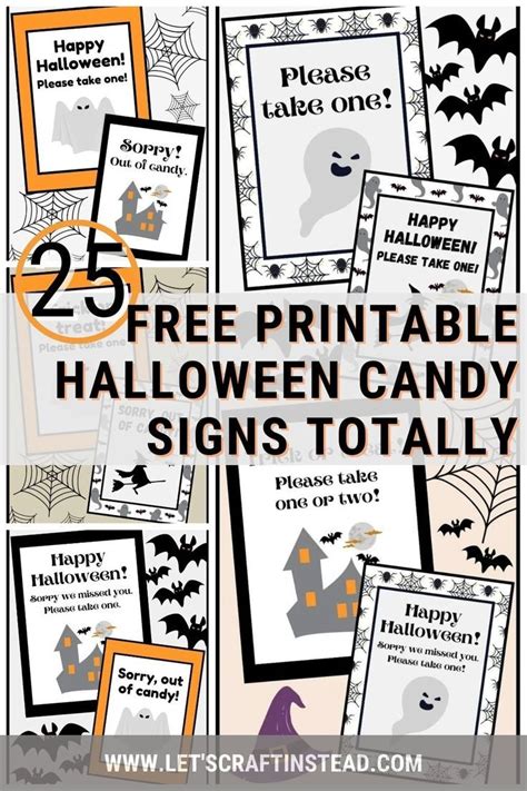 Free Printable Halloween Candy Signs | Candy signs, Halloween candy ...