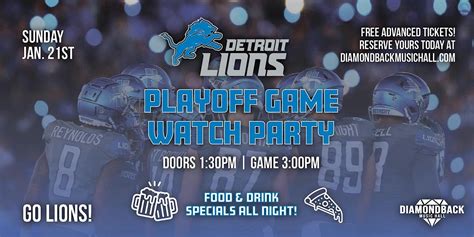 Detroit Lions Watch-Party @ Diamondback Music Hall, Diamondback Music ...