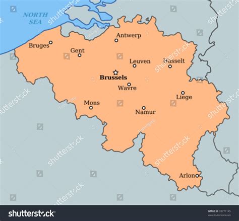 belgium map with cities