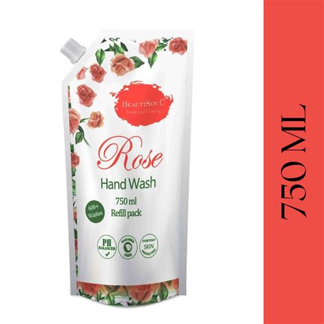 Buy BEAUTISOUL ROSE HANDWASH 750 ML REFILL PACK WITH PURE ROSE ...