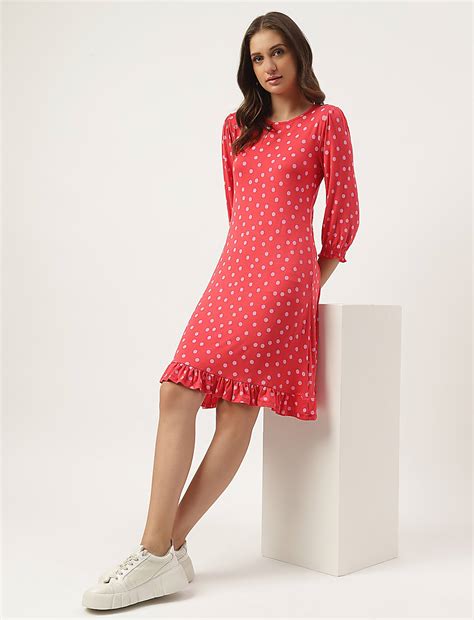Buy Printed Polka Dots Bottom Ruffle Midi Dress at Marks & Spencer