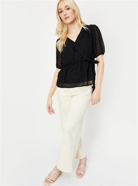 Buy Women Dobby Woven Wrap Top Online at just Rs. 799.0 - 1000013317997 ...