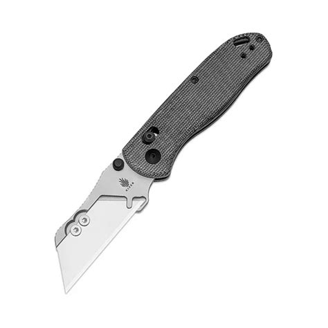 Kizer Drop Bear Utility Knife Azo Dark Gray 2.74in Plain Satin Utility