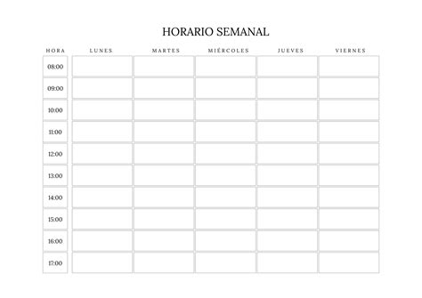 Más de 100 plantillas de horario y jornada escolar para organizarte ...