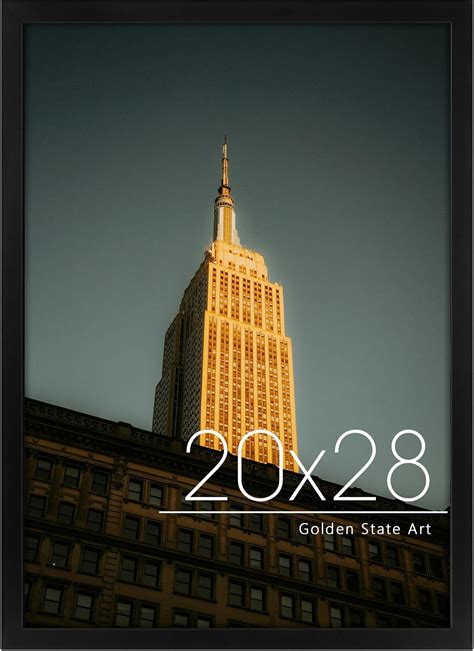 Amazon.com - Golden State Art, 20x28 Frame, Black Solid Wood with Real ...