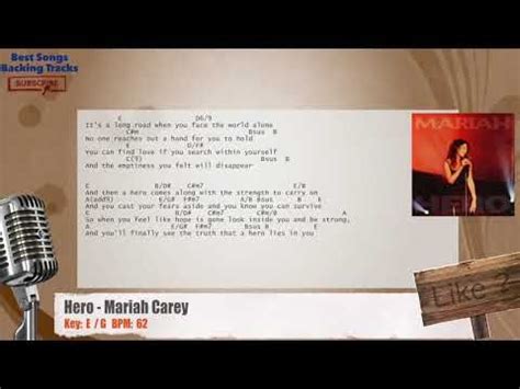 Hero - Mariah Carey Vocal Backing Track with chords and lyrics