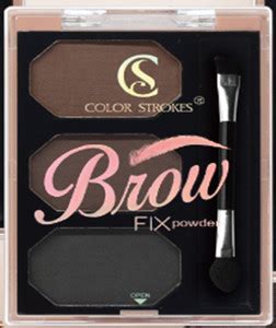 COLOR STROKES 3COLOR EYEBROW FIX POWDER,WITH THE BROW BRUSH. 10 g ...