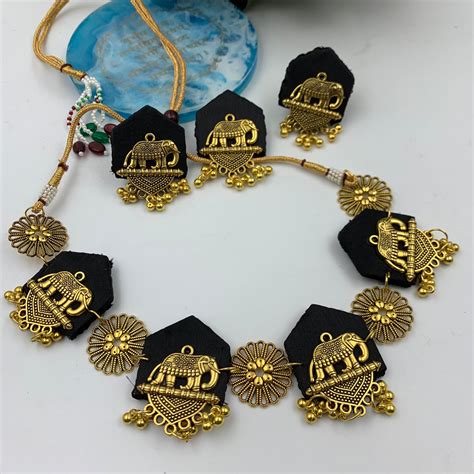 Elephant choker set - Gold – Fabriety