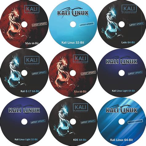 9 DVD Pack Kali Linux 64 Bit + Kali Linux 32 Bit + Kali Linux Light 64 ...