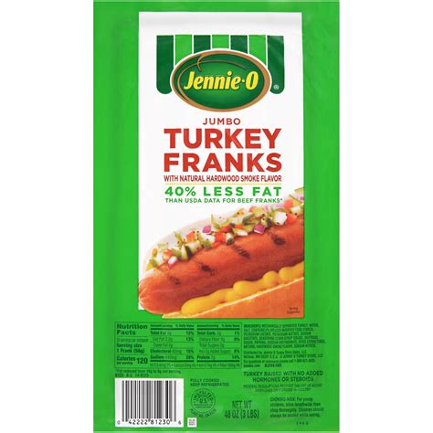 JENNIE-O Jumbo Naturally Hardwood Smoked Turkey Franks, 24-Pack ...