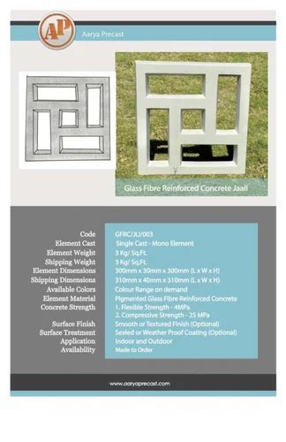Concrete Jali - Designer Square GFRC Jali Manufacturer from Ahmedabad