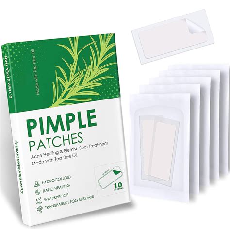 Large Tea Tree Oil Acne Pimple Patch Absorbing Hydrocolloid Spot Treatment Fast Healing ...