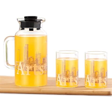 Borosil Artisan Series Roma 1000ml Multipurpose Jug with 2 pc Medium ...