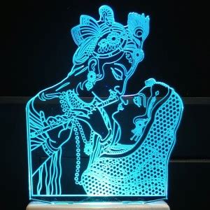Red Robin RADHA KRISHNA Acrylic 3D Illusion RGB 7 Colour Changing LED ...