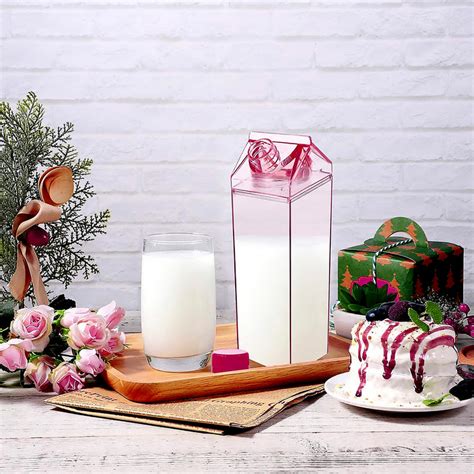 Buy Colorful Clear Plastic Milk Carton Water Bottle — DeoDap