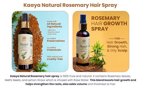 Buy Kaaya Natural Rosemary Hair Spray For Hair Growth, Strong Hair ...
