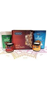 Keeros Healthy Holi Gift Hamper of 3 Supersnack Jars | Combo of Sweet ...