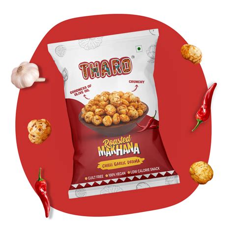 THARO Chilli Garlic Roasted Makhana |16 gms – THARO SNACKS
