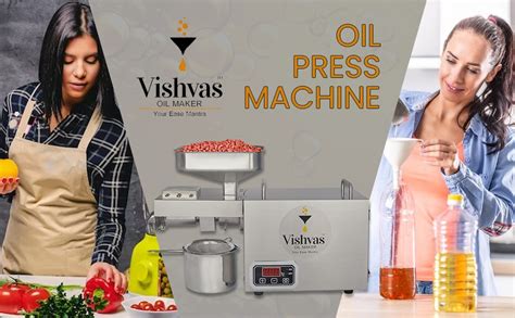 Vishvas Oil Maker Machine For Home Use Vi-582Tc 600 Watts Cold Oil ...