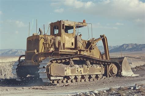 Photography of bulldozer machine | Premium AI-generated image