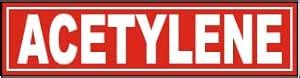 SAFETY SIGN STICKER | ACETYLENE | 457 MM X 304 MM : Amazon.in ...