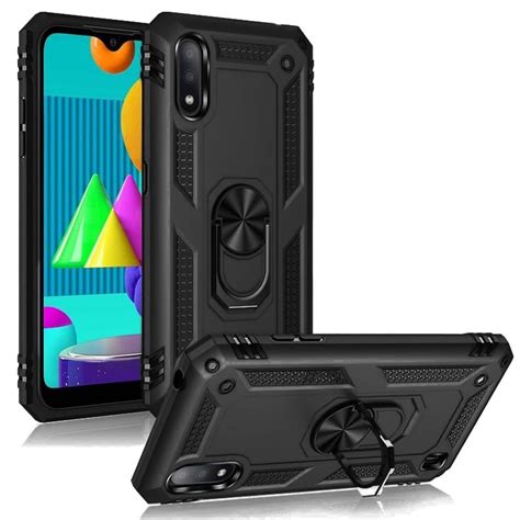 Vaku ® Samsung Galaxy M01 Hawk Ring Shock Proof Cover with Inbuilt ...