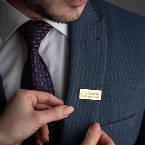 Custom Logo Label Brooch & Chef Jacket Lapel Pin – Jeluxa