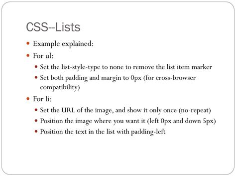 How to Use CSS Lists 的图像结果