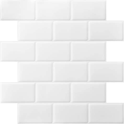 Buy Art3d 10 Thickened Subway Tiles Peel and Stick Backsplash for ...