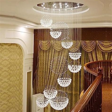 Buy Harold Electricals 10S Long Crystal Chandelier | Staircase Ceiling ...