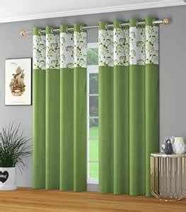 Jiyansh Decor Nexus Patch Floral Polyester Door Curtains 7 Feet Long ...